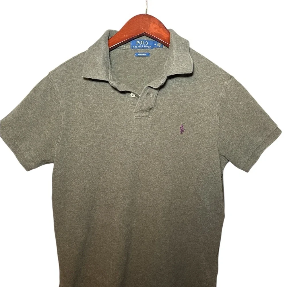 Polo by Ralph Lauren Dark Green Men's Polo Shirt Custom Fit Size Medium